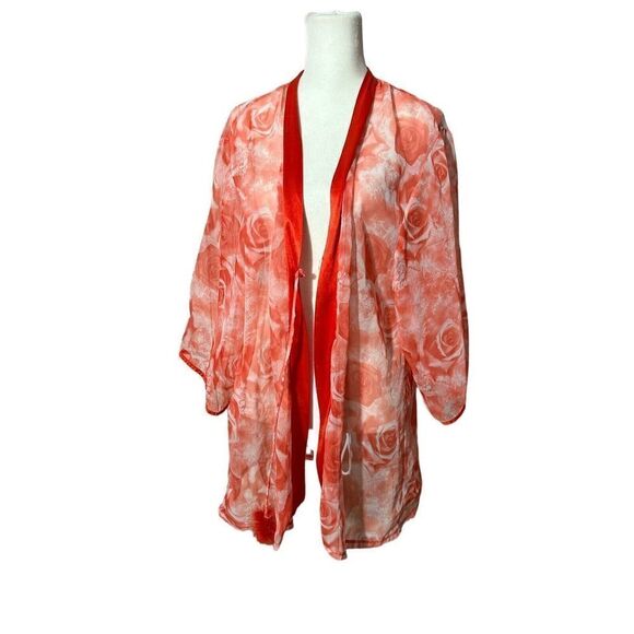 MSM Sweaters - Vintage MSM Fashion Sheer Pink Cardigan